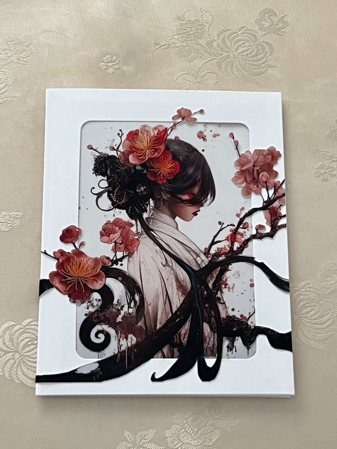 Korean style painting post card with story - Agassi