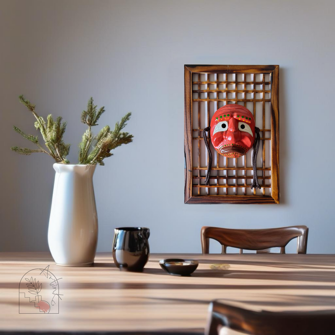 Wooden Monk (Mokjung) Mask for Wall Decor